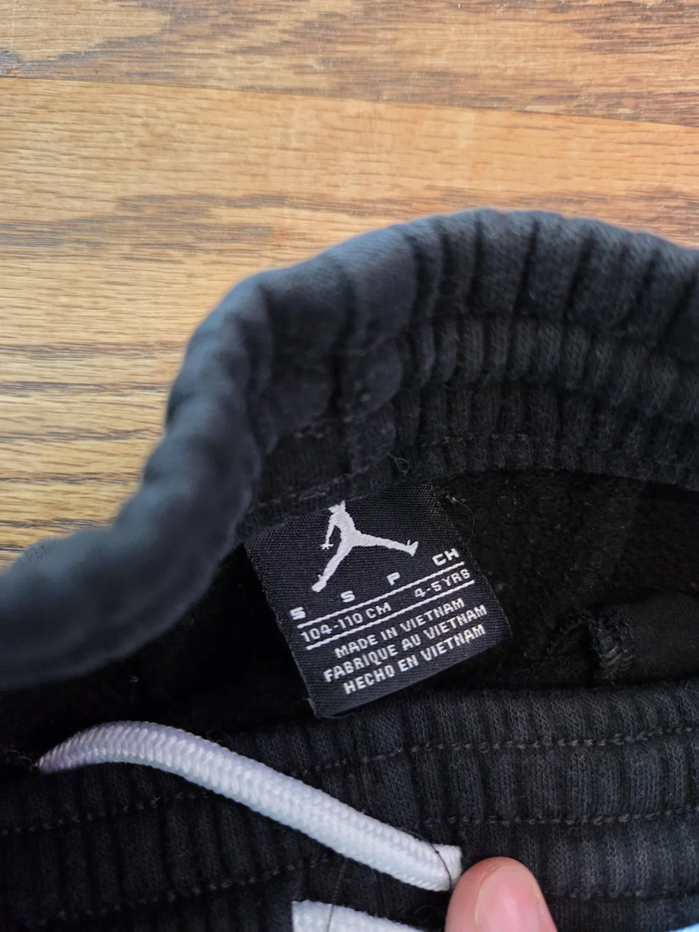 Jordan-  Black Shorts with Gray Side Panels and White Jumpman- Size 4-5 Years